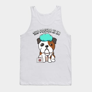 Cute bulldog is a doctor Tank Top